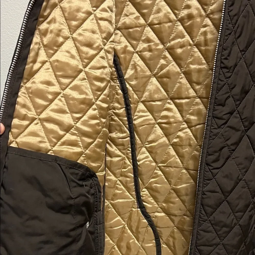 Lands' End Brown Quilted Jacket
